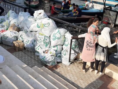 Collected plastic